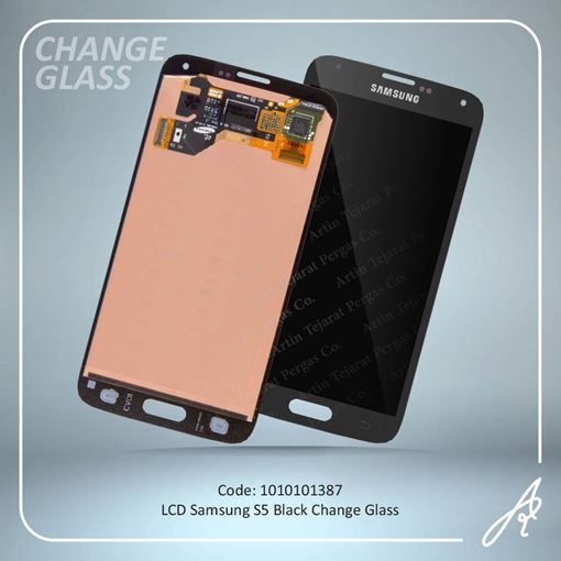 تصویر  LCD S5 BLACK CHANGE GLASS SAM